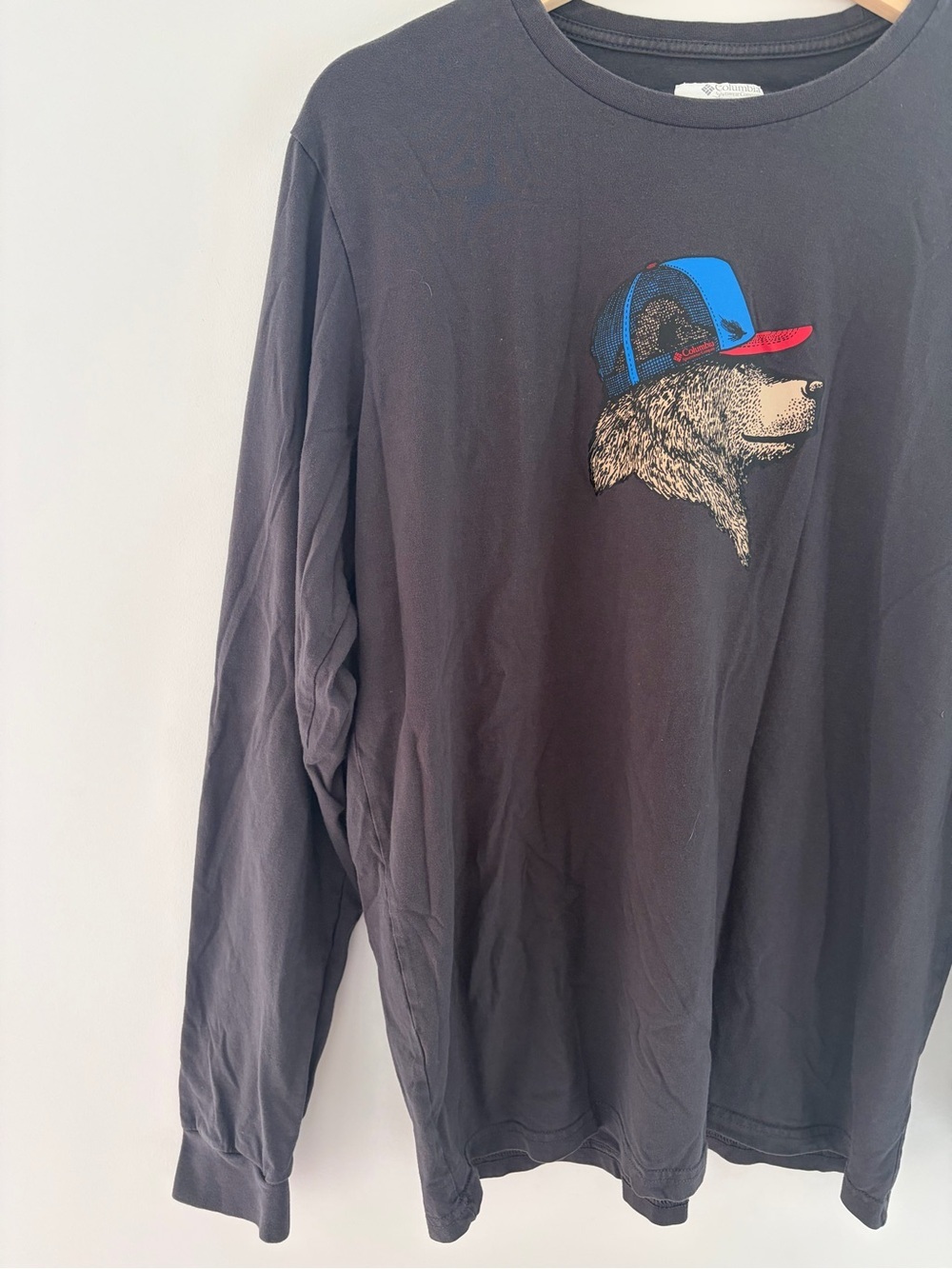 Columbia Unisex Long Sleeve Charcoal Cotton Longsleeve Graphic Tee, L - Picture 5 of 10